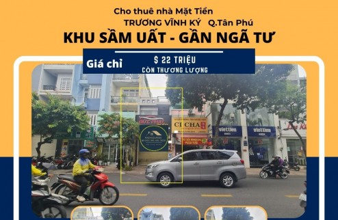 Cho thuê nhà mặt tiền Trương Vĩnh Ký 80m2, 1Lầu, 22Triệu - Khu SẦM UẤT